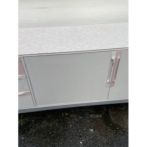 14A - Vintage Mcintosh Sideboard In Painted Condition. 175 x 46 x 78 cms