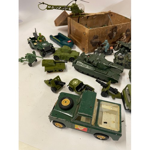 584 - Quantity Of Vintage Di-Cast Military Toys Etc To Include Military Vehicles Soldiers Etc. Corgi , Mat... 