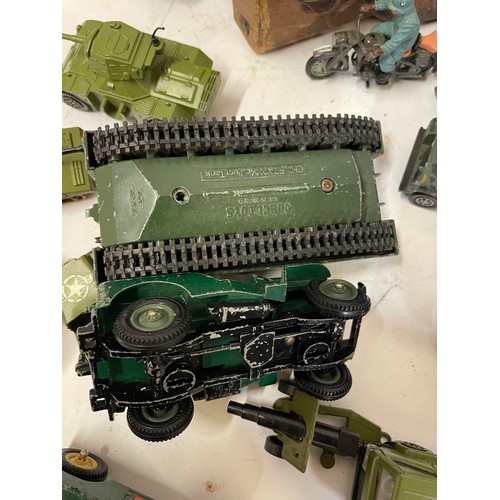 584 - Quantity Of Vintage Di-Cast Military Toys Etc To Include Military Vehicles Soldiers Etc. Corgi , Mat... 