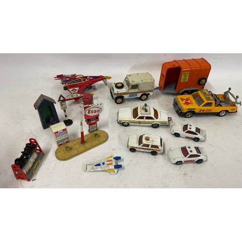 586 - Various Di-Cast Toy Vehicles Etc To Include Police Cars Etc. (Box)