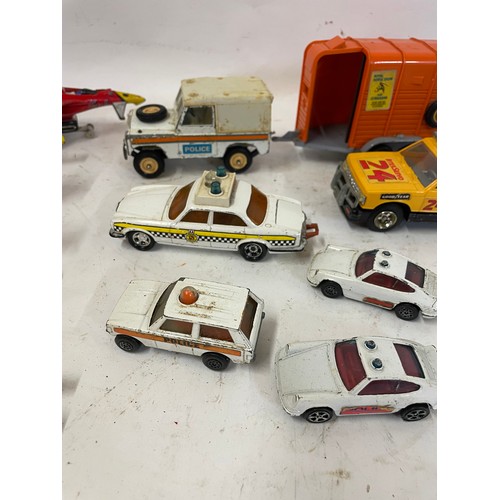 586 - Various Di-Cast Toy Vehicles Etc To Include Police Cars Etc. (Box)