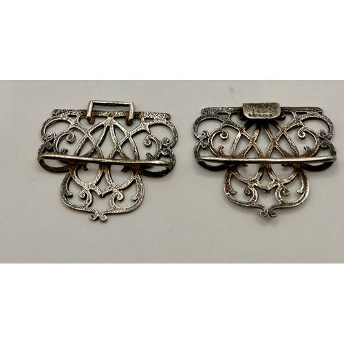 4 - Silver Hallmarked Nurses Buckle . 10cm x 4cm.