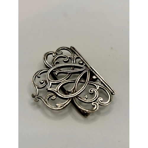 4 - Silver Hallmarked Nurses Buckle . 10cm x 4cm.