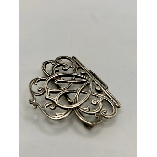 4 - Silver Hallmarked Nurses Buckle . 10cm x 4cm.