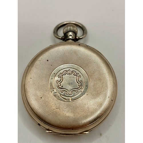 21 - Silver Hallmarked Pocket Watch Displaying Kays Keyless Triumph. 7cm Circular.