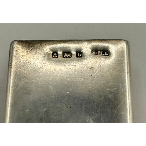 26 - A Silver Hallmarked Vest Case Along With A Similar Largest 6cm x 4cm.  (2)