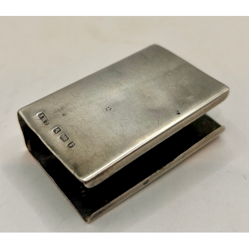 26 - A Silver Hallmarked Vest Case Along With A Similar Largest 6cm x 4cm.  (2)