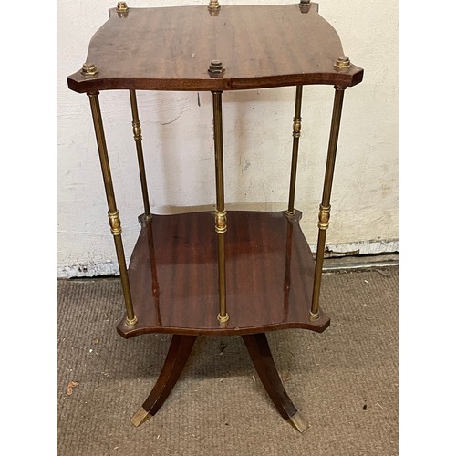 12A - Vintage French Swivel Drinks /Sofa Side Table. 3 x 30 x 60 cms