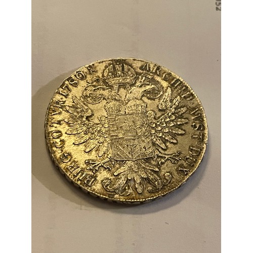 5A - 1780 Austrian Silver Thaler Coin.