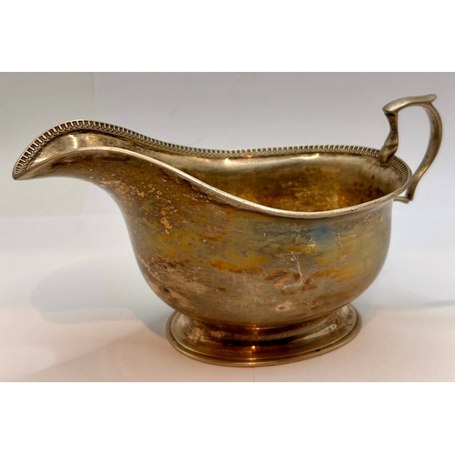 2 - Silver Hallmarked Single Handled Sauce Boat. 18cm x 10cm x 8cm. 141grms