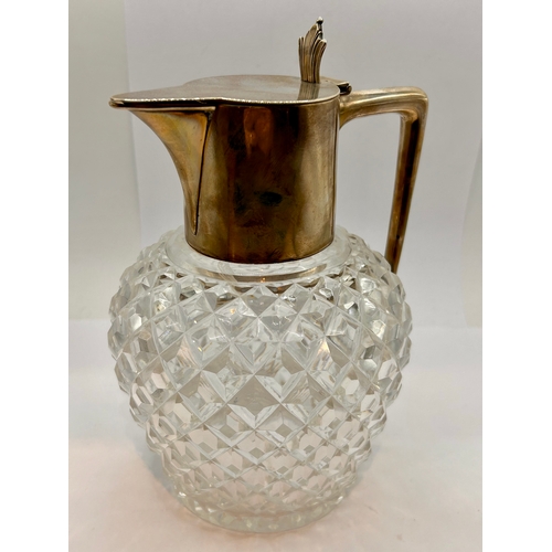 5 - Silver Hallmarked Topped Wine Decanter. 20cm x 14cm x 13cm.