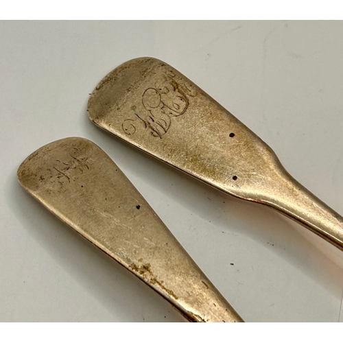 9 - Two Georgian Silver Hallmarked Spoons. Largest 17.5cm x 4cm.  (2) 64grms