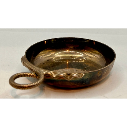 11 - Silver Hallmarked Porringer With Handle In The Form Of A Snake. 12cm Circular. 107grms