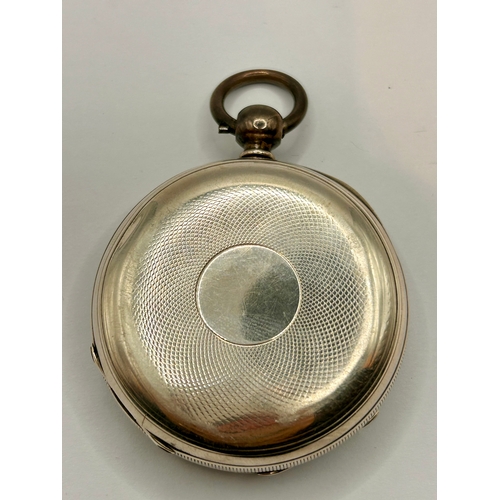 16 - Silver Waltham Hallmarked Pocket Watch Displaying A.M Watch Co. 8cm Circular.