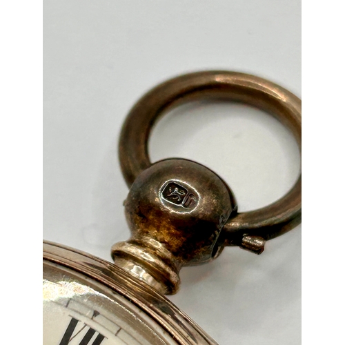 16 - Silver Waltham Hallmarked Pocket Watch Displaying A.M Watch Co. 8cm Circular.