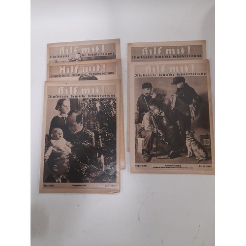 58 - 5 x WW2 Period Newspapers 'hilf mit'