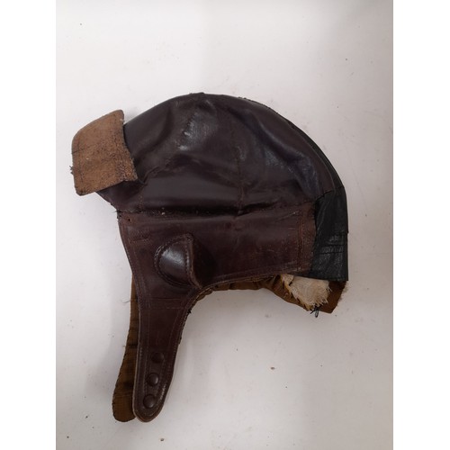 73 - Brown Leather Flying Hat