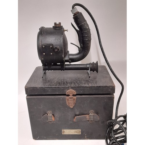 93 - WW2 Signalling Lamp Dated 1945 in Original Admiralty wooden Box