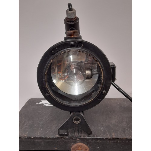 93 - WW2 Signalling Lamp Dated 1945 in Original Admiralty wooden Box