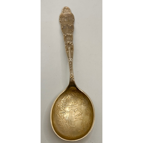 27 - Five Silver Hallmarked Utensils to Include Decorative Spoons, Fork, And Sugar Tongs. Largest 15cm x ... 