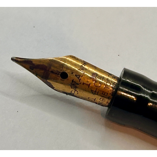 219 - Vintage Swan 14Ct Gold Nib Fountain Pen. 12.5cm.