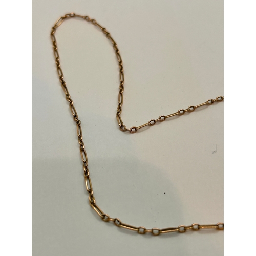 220 - 9Ct Gold Link Necklace. 24cm. 3.52Grams.