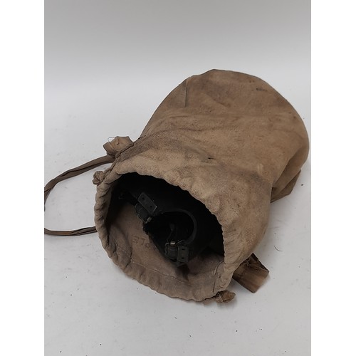 110 - WW2 Period Gas Mask in Bag stamped 1938