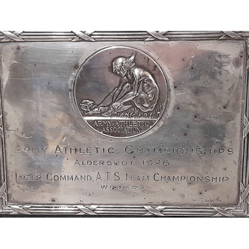 116 - Army Athletic Association 1946 winners Trophy, 15cm x 13cm