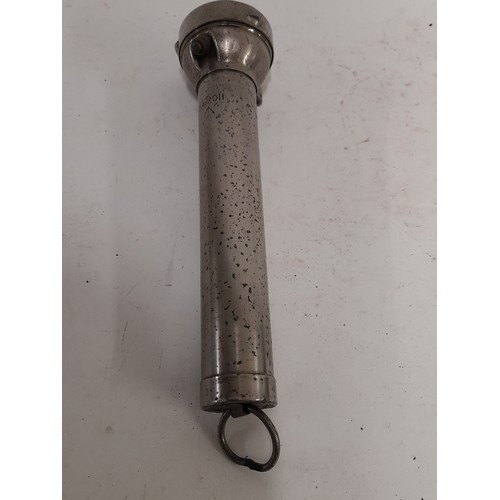 118 - Oldham & Son ltd Safety Torch with Broad Arrow to case, 25cm long