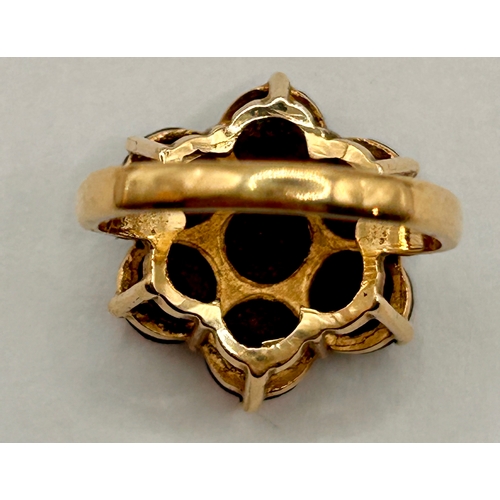 224 - Related  To last Lot Vintage 9Ct Gold Cluster Ring. Size L, 4.50Grams.