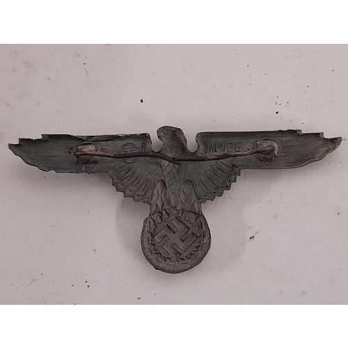 157 - WW2 Style SS Metal Cap Insignia