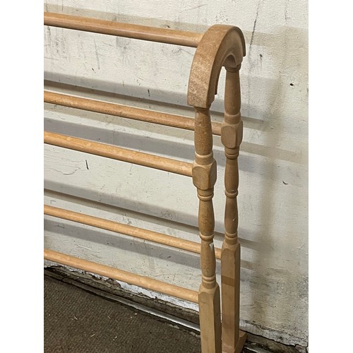 452 - Vintage Beechwood Towel Rail. 83.5 High