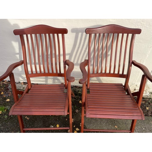 459 - Two Folding Wood Chairs.