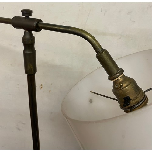 460 - Vintage Floor Standing Brass Articulated Lamp. 157 x 74 cms