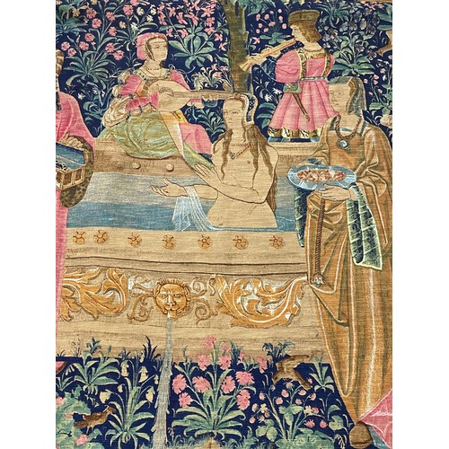 461 - Large Wall Hanging Vintage French Tapestry Of Classical Design. 154 x 138 cms