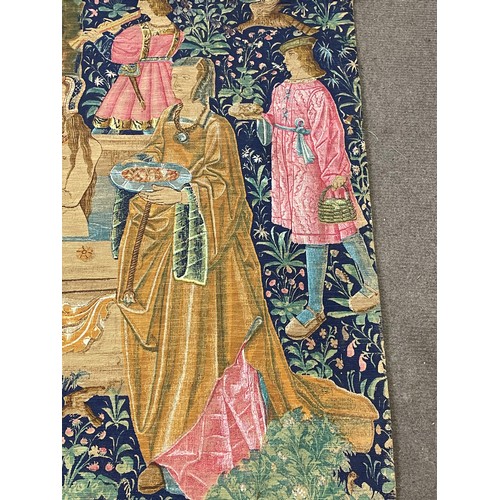 461 - Large Wall Hanging Vintage French Tapestry Of Classical Design. 154 x 138 cms