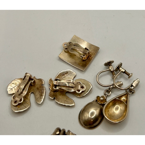 235 - Collection Of Silver Dress Jewellery To Include Four Pairs Of Earrings, Ring, Bracelet And A Pendant... 