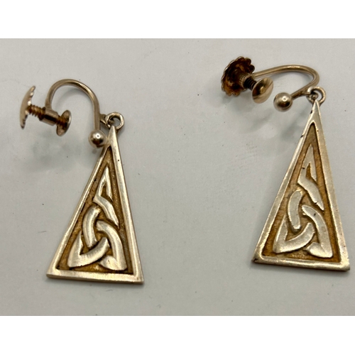 236 - Two Pairs Of Silver Decorative Earrings To Include A Mexican 1970's Abolne Earrings And One Other. L... 