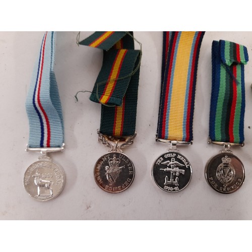 172 - 6 Miniature Military Medals with Ribbons