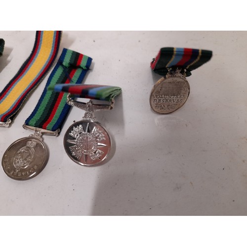 172 - 6 Miniature Military Medals with Ribbons