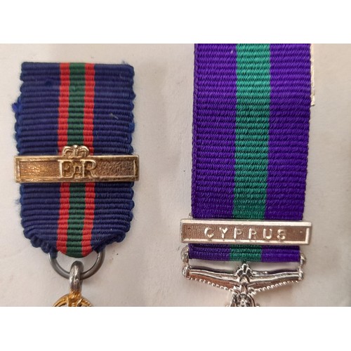 173 - 4 x Miniature Military Medals with Ribbons