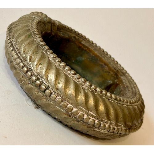 423 - Handmade African Tribal  Brass Jewellery/Incense Tray. 15cm x 4cm.