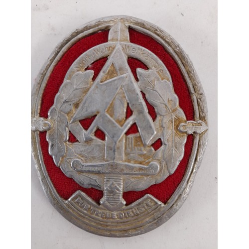 316 - WW2 Style Third Reich 1937 SA Sport Badge7.5cm x 6cm and NSRKB Kyffhauserbund Wettkampfsieger Sleeve... 