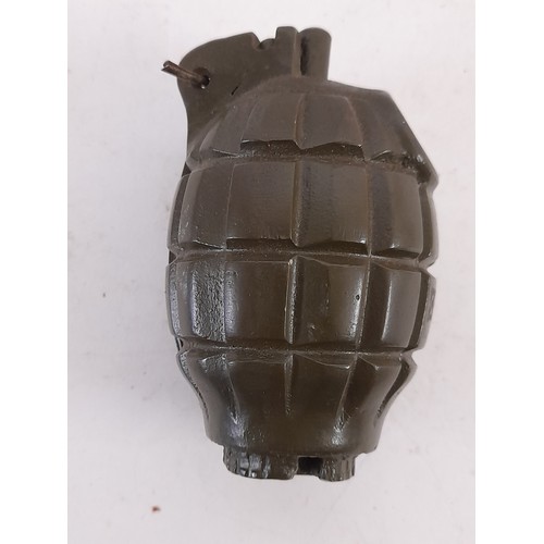 341 - Military Style Inert Pineapple Grenade Possibly A Practice Grenade.