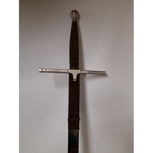 347 - Reproduction Re enactment Fantasy Sword in the Stone Style Sword, total length 136cm