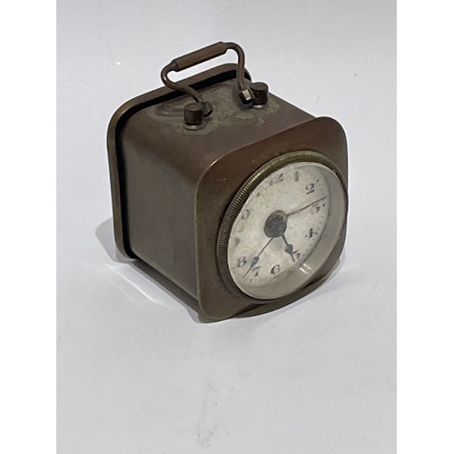 432 - Vintage Brass Travel Clock