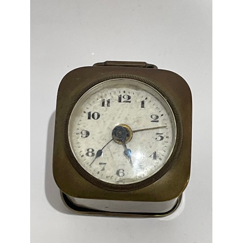 432 - Vintage Brass Travel Clock