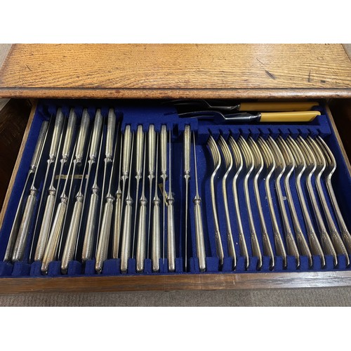 433 - Cutlery Box With Various Contents. 55 X 43 X 31 cms