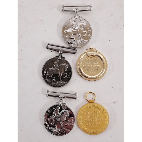 360 - Five  WW1 Style Medals (5)