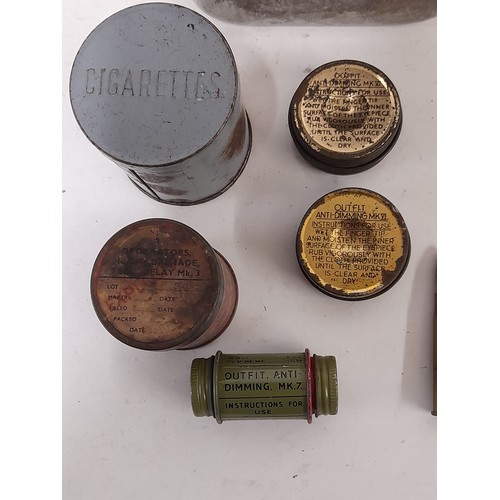 384 - Military Issue Canteen with Contents consisting of Some Tins